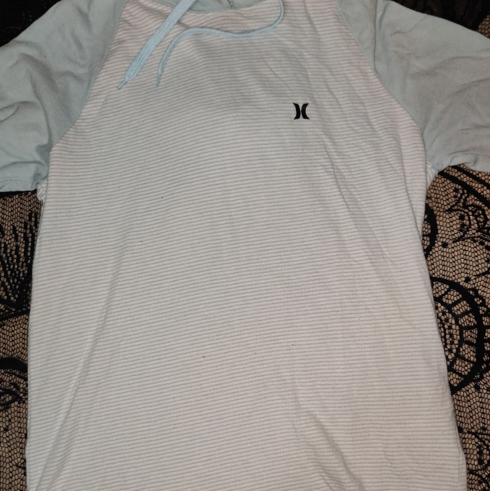 Hurley Blue Hooded Long Sleeve Shirt